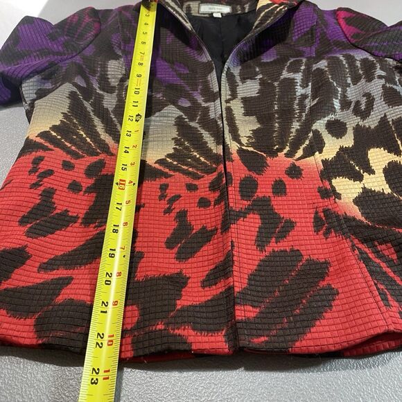 Vintage LAURA MAX Blazer 90s Abstract Artsy Bold Jacket Womens PM Petite M - Picture 7 of 10